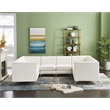 Meridian Furniture Alina Cream Velvet Modular Sectional