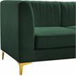 Meridian Furniture Alina Green Velvet Armless Chair