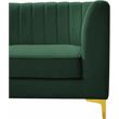 Meridian Furniture Alina Green Velvet Armless Chair
