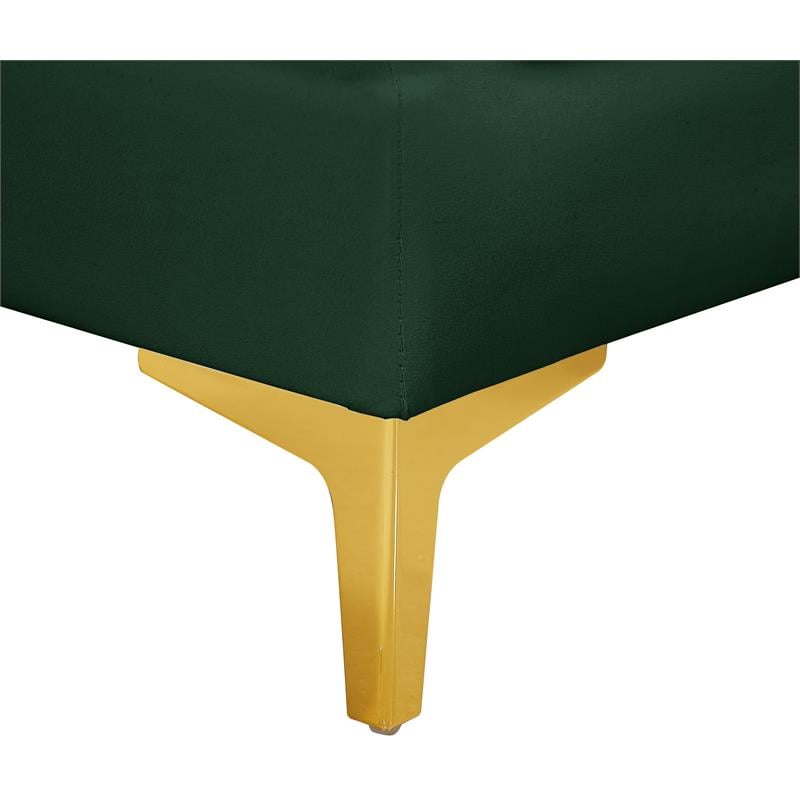 Meridian Furniture Alina Green Velvet Armless Chair