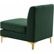 Meridian Furniture Alina Green Velvet Armless Chair