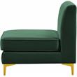 Meridian Furniture Alina Green Velvet Armless Chair