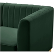 Meridian Furniture Alina Green Velvet Corner Chair