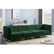 Meridian Furniture Alina Green Velvet Modular Sectional