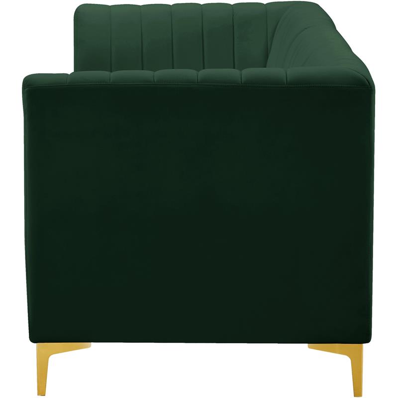 meridian furniture alina green velvet modular sectional