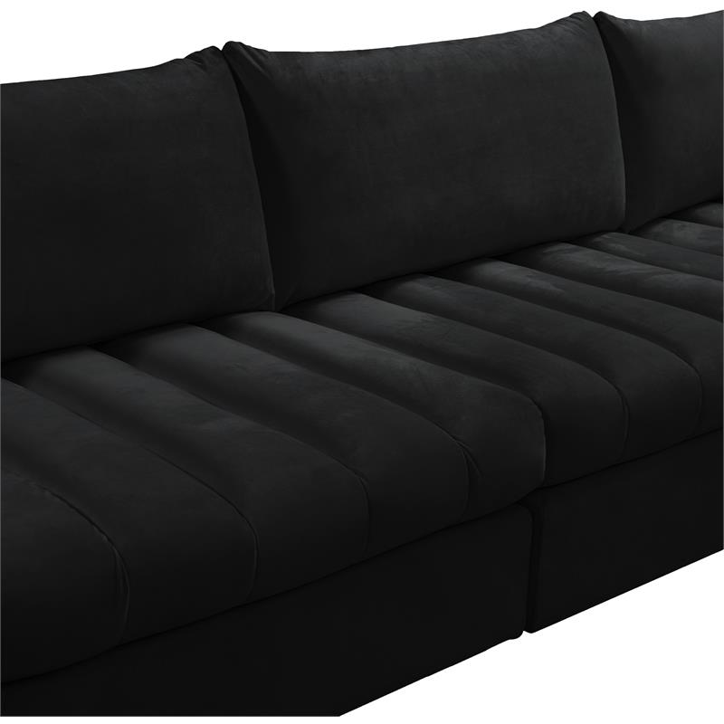 Meridian Furniture Jacob Black Velvet Modular Sectional