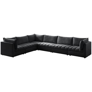 Meridian Furniture Jacob Black Velvet Modular Sectional