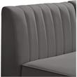 Meridian Furniture Alina Grey Velvet Armless Chair