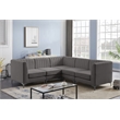 Meridian Furniture Alina Grey Velvet Modular Sectional