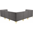 Meridian Furniture Alina Grey Velvet Modular Sectional