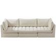 Meridian Furniture Jacob Cream Velvet Modular Sofa