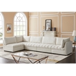 Meridian Furniture Jacob Cream Velvet Modular Sectional