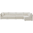 Meridian Furniture Jacob Cream Velvet Modular Sectional