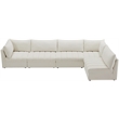 Meridian Furniture Jacob Cream Velvet Modular Sectional
