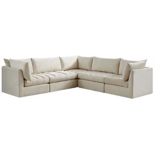 Meridian Furniture Jacob Cream Velvet Modular Sectional