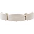 Meridian Furniture Vivacious Cream Velvet 3pc. Sectional