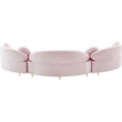 Meridian Furniture Vivacious Pink Velvet 3pc. Sectional