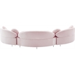 Meridian Furniture Vivacious Pink Velvet 3pc. Sectional