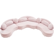 Meridian Furniture Vivacious Pink Velvet 3pc. Sectional