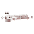 Meridian Furniture Vivacious Pink Velvet 3pc. Sectional