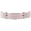 Meridian Furniture Vivacious Pink Velvet 3pc. Sectional