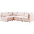 Meridian Furniture Jacob Pink Velvet Modular Sectional