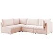Meridian Furniture Jacob Pink Velvet Modular Sectional