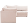 Meridian Furniture Jacob Pink Velvet Modular Sectional