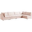 Meridian Furniture Jacob Pink Velvet Modular Sectional