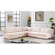 Meridian Furniture Jacob Pink Velvet Modular Sectional