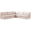 Meridian Furniture Jacob Pink Velvet Modular Sectional