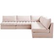 Meridian Furniture Jacob Pink Velvet Modular Sectional
