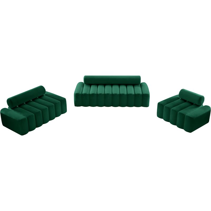 Meridian Furniture Melody Green Velvet Loveseat