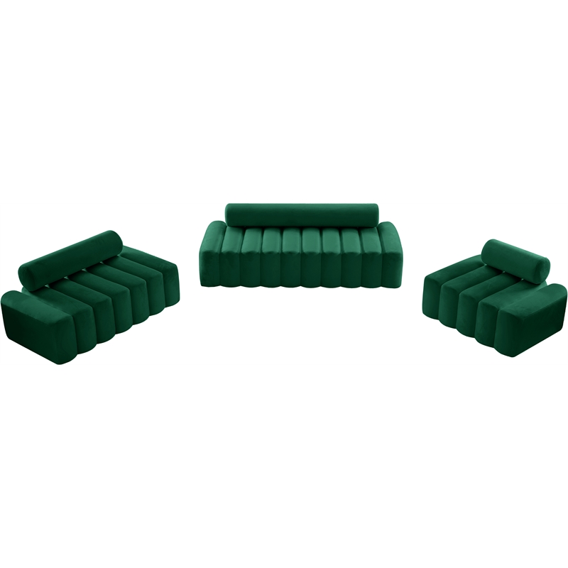 Meridian Furniture Melody Green Velvet Sofa