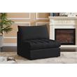 Meridian Furniture Jacob Black Velvet Armless