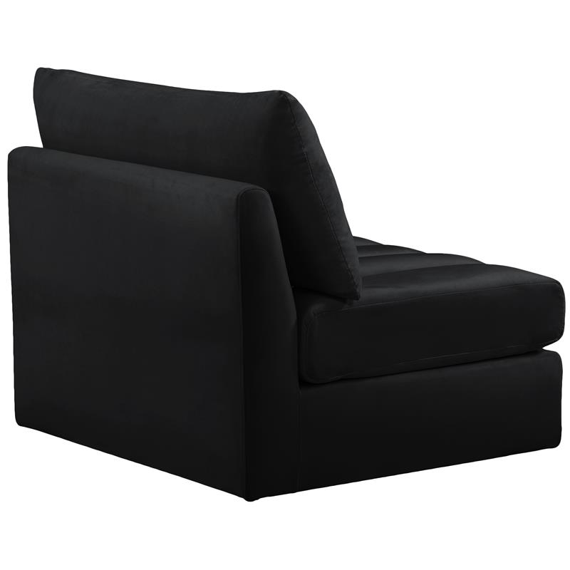 Meridian Furniture Jacob Black Velvet Armless