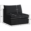 Meridian Furniture Jacob Black Velvet Armless