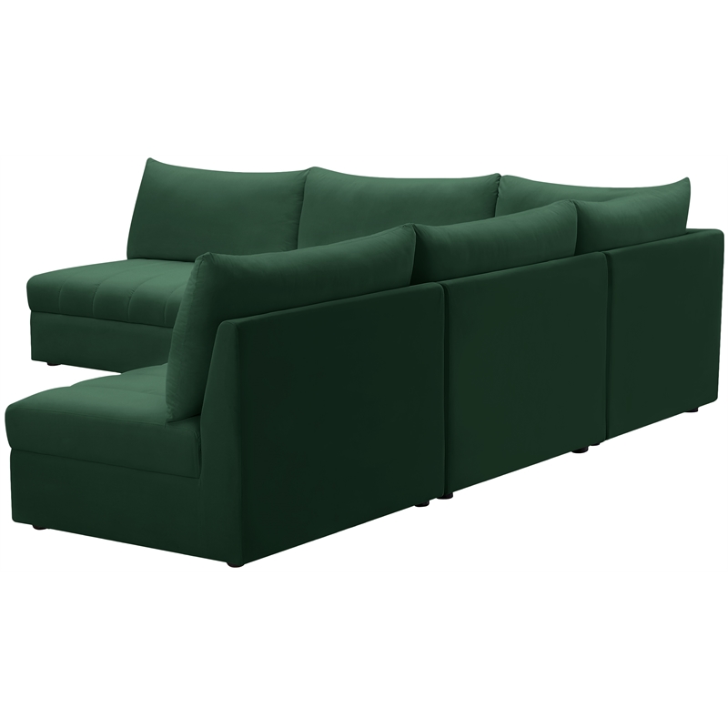 Meridian Furniture Jacob Green Velvet Modular Sectional