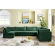 Meridian Furniture Jacob Green Velvet Modular Sectional