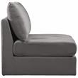 Meridian Furniture Jacob Grey Velvet Armless