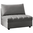 Meridian Furniture Jacob Grey Velvet Armless