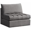 Meridian Furniture Jacob Grey Velvet Armless