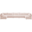Meridian Furniture Jacob Pink Velvet Modular Sectional