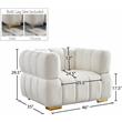 Meridian Furniture Gwen Cream Velvet Chair