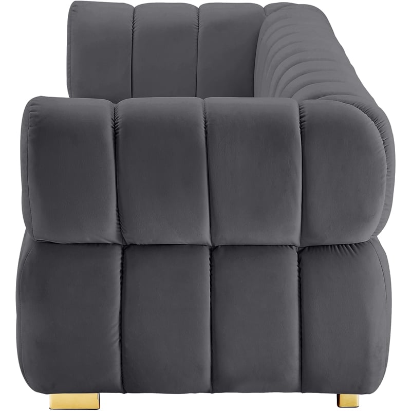 Meridian Furniture Gwen Grey Velvet Sofa