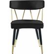Meridian Furniture Rheingold Black Velvet Dining Chair (Set of 2)