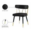 Meridian Furniture Rheingold Black Velvet Dining Chair (Set of 2)