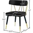 Meridian Furniture Rheingold Black Velvet Dining Chair (Set of 2)