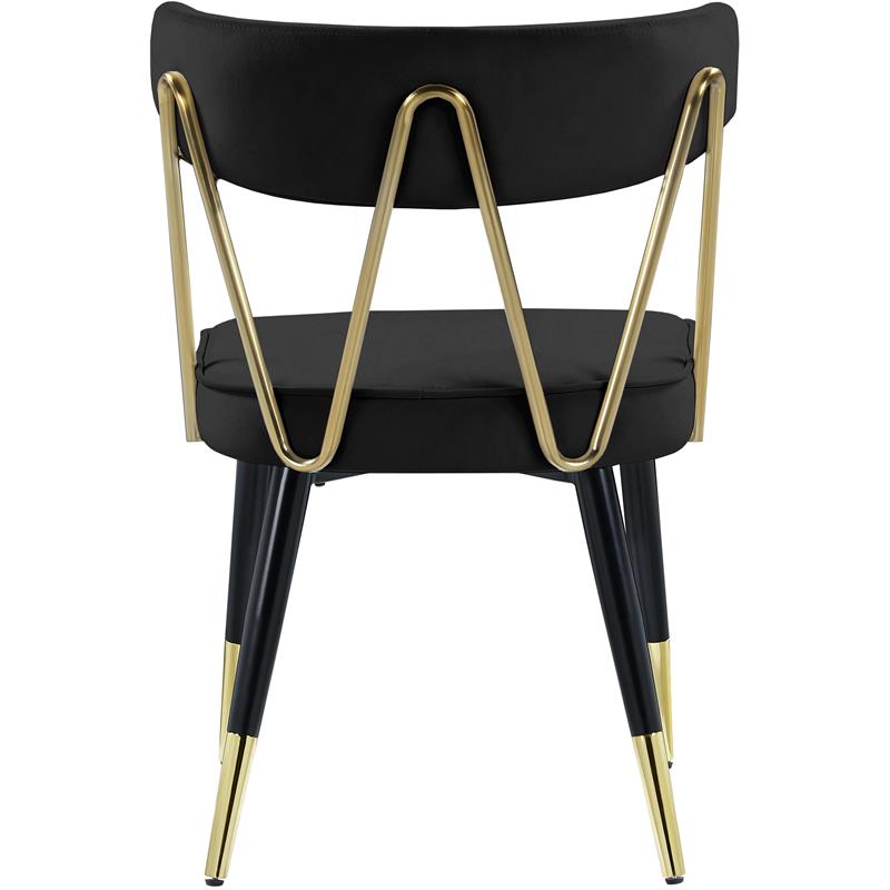 Meridian Furniture Rheingold Black Velvet Dining Chair (Set of 2)