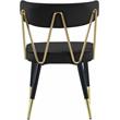 Meridian Furniture Rheingold Black Velvet Dining Chair (Set of 2)